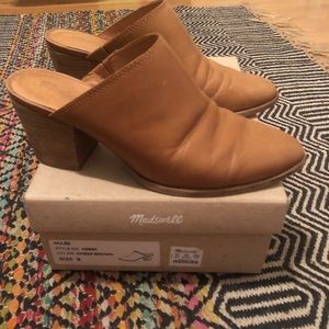 Madewell - The Harper Mules - size 9, Amber Brown